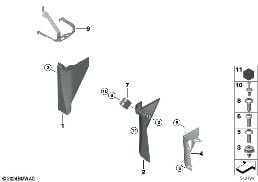 Bekleding zijdelings voetruimte diagram for BMW Rolls-Royce Cullinan RR31 Cullinan