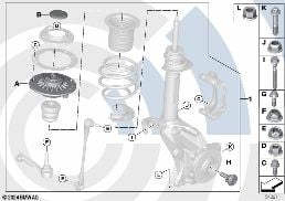 REPAIR KIT FOR SUPPORT BEARING diagram for BMW MINI Cabrio F57 LCI Cooper