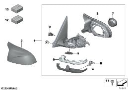 กระจกมองข้าง รุ่น M diagram for BMW X3 G01 M40dX
