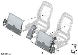 시트 앞 컴포트 기능 diagram for BMW X3 G45 20