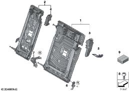 뒤시트, 시트 프레임 diagram for BMW X3 G45 20