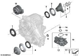 分動器 零件 主動扭矩控制 13-2 diagram for BMW X3 G01 LCI 30eX