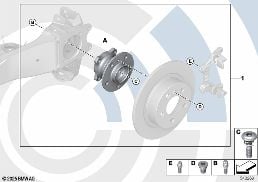 REPAIR KIT FOR WHEEL BEARING, REAR diagram for BMW X1 F48 20dX