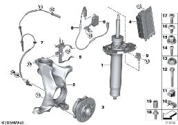 STRUT FOR EDC FRT/SWIVEL&WHEEL BEARINGS