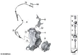 Поворотная опора/подшипник ступ.кол.Пд diagram for BMW 3 Series G21 Tуринг LCI 330e