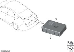 SEPARATE COMPONENTS ANTENNA BOX diagram for BMW 2 Series F74 Gran Coupé 216