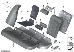 SEAT, REAR, UPHLSTRY/COVER, LOAD-THROUGH
