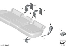 Banco traseiro, guarnições do assento diagram for BMW X2 U10 18d