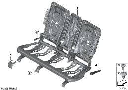 SEAT, REAR, SEAT FRAME, BASE SEAT
