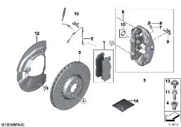 Vorderradbremse diagram for BMW X5 M F85 X5 M