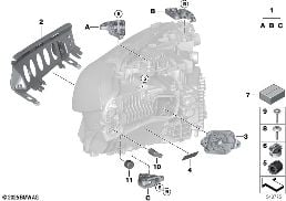 SINGLE COMPONENTS FOR HEADLIGHT diagram for BMW 4 Series G26 Gran Coupé 430i