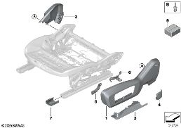 Κάθισμα εμπρ.λωρίδ.κάλυψ.καθίσμ. ηλεκτρ. diagram for BMW 2 Series F74 Gran Coupé 228 xDrive