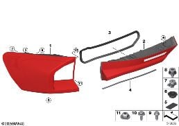 Achterlicht diagram for BMW X1 U11 18i