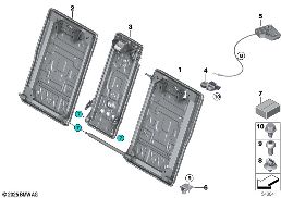 Κάθισ.πίσω,πλαίσ.καθίσ.φόρτ.αντ.μεγ.μήκ. diagram for BMW 2 Series F74 Gran Coupé 228 xDrive