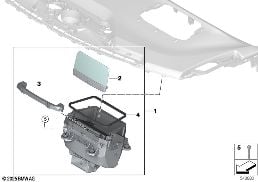 Affichage tête-haute (HUD) diagram for BMW 2 Series U06 Active Tourer 223dX