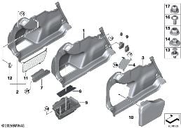 LEFT TRUNK TRIM diagram for BMW 3 Series G20 Sedan 330d