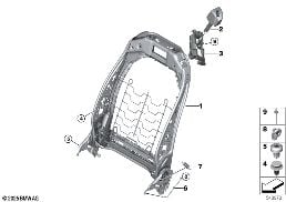 SEAT, FRONT, BACKREST FRAME