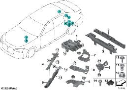 Prowadzenie przewodu diagram for BMW 7 Series G70 740iX