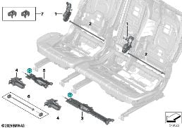 SEAT, REAR, ELECTRICAL AND MOTORS diagram for BMW X5 G05 30dX