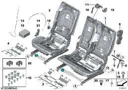 SEAT, REAR, SEAT FRAME, COMFORT SEAT diagram for BMW X5 G05 30dX
