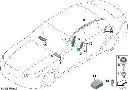 AIRBAG diagram for BMW 5 Series G60 Sedan 520i