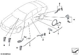 LED/FIBER-OPTIC COND/DOORS diagram for BMW 5 Series G60 Sedan 530e