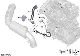 Krukkast-Ventilatie diagram for BMW X1L F49 LCI X1 25Li