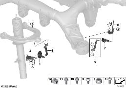 Snímač regulace sklonu světlometů diagram for BMW X6 G06 M50iX