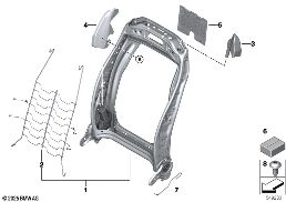 Κάθισμα μπροστά πλαίσιο πλάτης diagram for BMW 2 Series F74 Gran Coupé 228 xDrive
