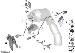 LAMBDA PROBE FIXINGS diagram for BMW 7 Series G73 760iX Protection