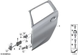REAR DOOR - HINGE/DOOR BRAKE diagram for BMW 3 Series G21 Touring 330d