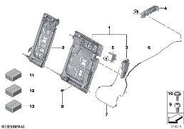 SEAT, REAR, SEAT FRAME