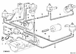 EMISSION CONTROL diagram for BMW 5 Series E12 530i