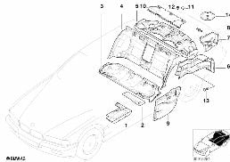 SOUND INSULATING REAR diagram for BMW 7 Series E38 735iL