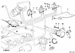 VACUUM CONTROL-AGR diagram for BMW 5 Series E12 530i
