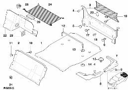 TRUNK TRIM PANEL diagram for BMW 7 Series E38 735iL