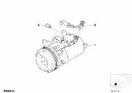 RP A/C COMPRESSOR diagram for BMW Z3 E36 2.8