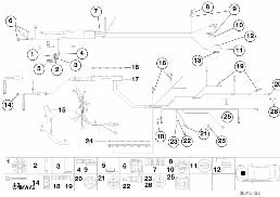 Skříň konektoru kabelový svazek motor diagram for BMW Z3 E36 2.8