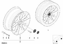Jante à rayons radial (Styl. 50) diagram for BMW 5 Series E39 525td