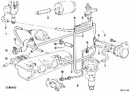 VACUUM CONTROL-AGR diagram for BMW 7 Series E23 728i