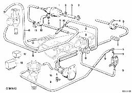 VACUUM CONTROL-AGR diagram for BMW 7 Series E23 728i