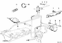VACUUM CONTROL-AGR diagram for BMW 7 Series E23 728i