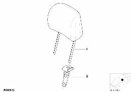 SEAT, FRONT, HEAD RESTRAINT, SPORT SEAT diagram for BMW 3 Series E46 318i
