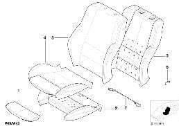 SEAT, FRONT, UPHLSTRY, COVER, SPORT SEAT diagram for BMW 3 Series E46 318i