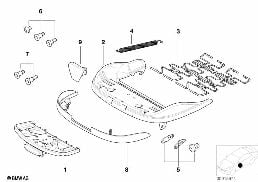 BMW SPORTS SEAT FRAME MECHANICAL diagram for BMW 3 Series E46 318i