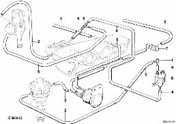 Commande à dépression-AGR diagram for BMW 5 Series E28 520i