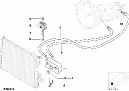 TRANSMISSION OIL COOLING diagram for BMW 3 Series E46 318i