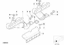 EXHAUST MANIFOLD WITH CATALYST diagram for BMW 3 Series E46 325i