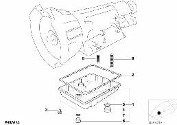 A5S300J oljetråg diagram for BMW 3 Series E36 320i