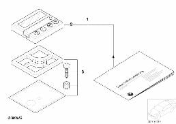 Kit de montage minuterie chauffage AUX. diagram for BMW 5 Series E39 525td